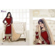 21052 RED FIONA AYESHA TAKIA GEORGETTE SALWAR KAMEEZ SUIT